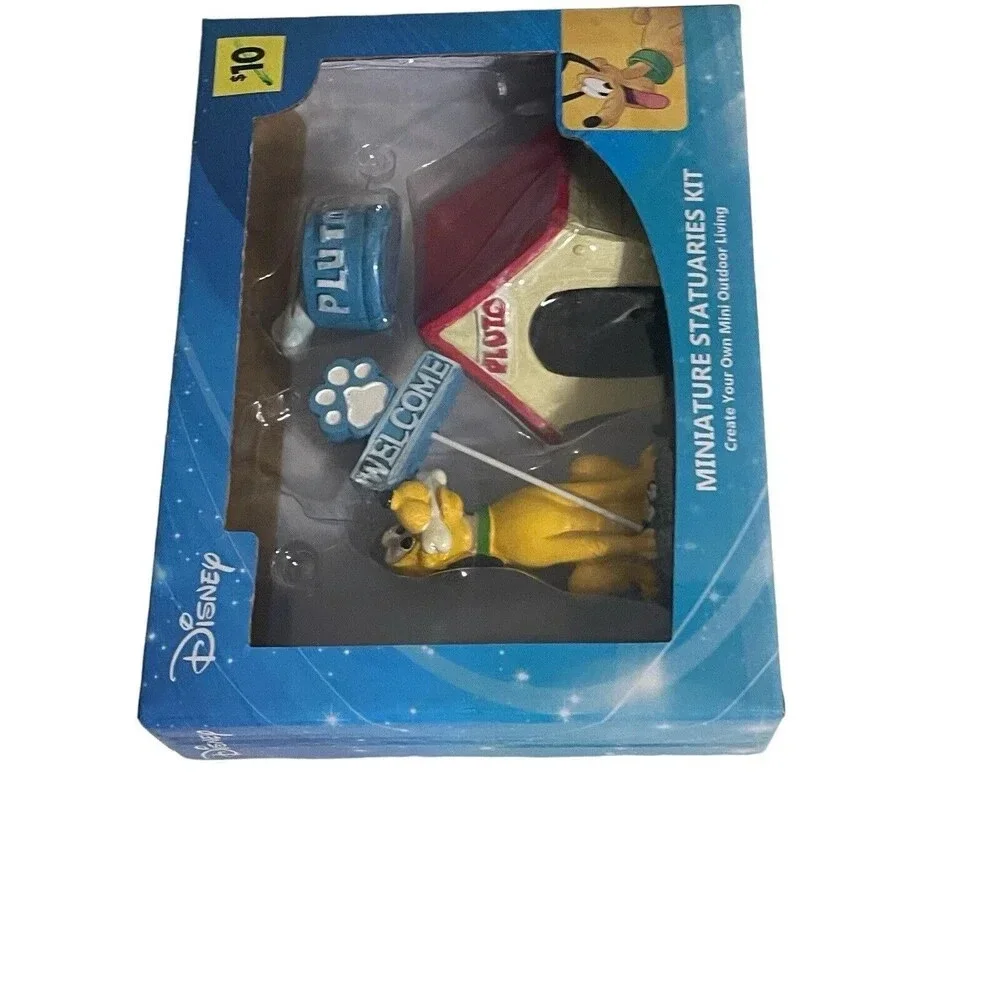Disney's Mickey Mouse Pluto's Mini Garden Statuette Set,Yard Garden Planter Lawn